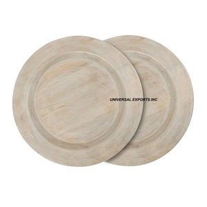 Placa de cargador de madera de alta calidad, excelente calidad, hecha a mano debajo de la placa, nueva placa de cargador de madera con estilo clásico - Product Image 5