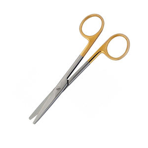 Ciseaux chirurgicaux de haute qualité 5 pouces lame droite demi or acier inoxydable salle d'opération ciseaux d'allaitement - Product Image 3