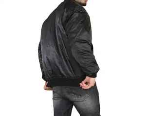 Veste bomber universitaire pour homme personnalisable 100% polyester, hautement réversible, coupe-vent de baseball, satin brodé, grande taille - Product Image 5
