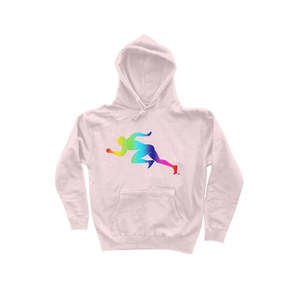 เสื้อฮู้ดดี้แบบสวมหัวสำหรับฤดูใบไม้ร่วง รุ่น Heavyweight ลาย Rainbow Running Man ผ้าถักระบายอากาศได้ดี - Product Image 1