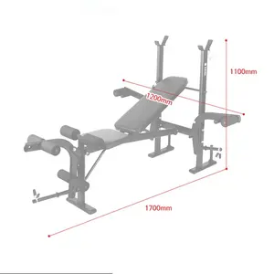 Sport regolabile pieghevole bilanciere Rack e panca pesi Sit Up inclinazione declino panca per allenamento della forza