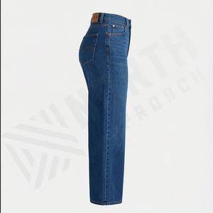 Jeans de Mezclilla Anchos y Holgados de Cintura Alta para Mujer, Estilo Vintage, Personalizados, de Alta Calidad, Pantalones de Mezclilla Holgados a la Moda - Product Image 3