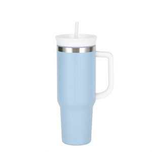 Taza de Viaje Aislada de Doble Pared de 40 Oz, Taza de Acero Inoxidable con Aislamiento al Vacío de 40 Oz con Asa - Product Image 3