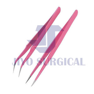 Pinzas Profesionales para Pestañas, Color Rosa, Acero Inoxidable, Extensión de Pestañas, Precisión, Volumen, Aislamiento, Herramienta de Belleza - Product Image 1