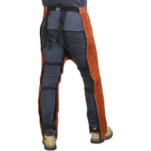 Pantalon de soudage de travailleur résistant à la chaleur ignifuge mécanicien soudeur travaille pantalon en cuir de sécurité fabriqué au Pakistan - Product Image 5