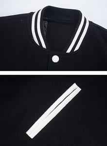 Chaqueta Universitaria de Talla Grande para Hombre al por Mayor, Chaqueta Varsity Personalizada con Mangas de Imitación de Lana, Capucha y Letras Escolares Bordadas - Product Image 5