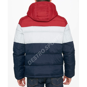 Veste légère en duvet de couleur unie avec logo personnalisé pour hommes Manteaux en duvet imperméables surdimensionnés avec fermeture à glissière chaude - Product Image 5