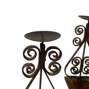 Iron and Crystal Candlestick <b>Holder</b> Handmade Modern <b>Tall</b> Stand for Home Decor Weddings Christmas - Product Image 2