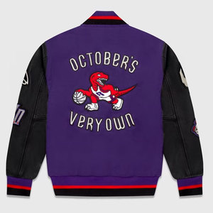 Chaqueta Varsity de Invierno Premium Personalizada, 100% Lana, Antibacteriana, Cuello Alto Completo, Resistente al Viento, Transpirable, con Capucha para Hombre - Product Image 2
