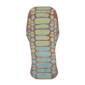 Alfombras de Lana Anudadas a Mano Jaanwar en Rojo y Naranja AIWL-7035 para Uso Doméstico - Product Image 1