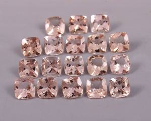 100% naturel pêche Morganite carré coussin coupe Top qualité pierres précieuses en vrac pour l'approvisionnement de bijoux à la mode Look incroyable couleur et forme - Product Image 2