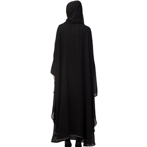 Vente en gros de thobe/thawb robe longue en satin modeste islamique pour femmes abaya avec foulard soutien-gorge intégré prix bon marché à vendre - Product Image 2