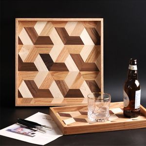 BANDEJA DE SERVICIO DE MADERA NATURAL ABSOLUTAMENTE PERSONALIZADA para cocina, hogar u Hotel, artículos de estilo clásico para fiestas o servicio de comida - Product Image 5