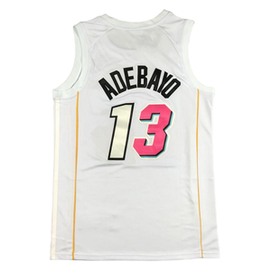 Maglia da Basket Miami Edizione Classica 2025 di Alta Qualità, Traspirante, Estiva, Cucita, 13 Adebayo 14 Herro 22 Wiggins 2 Rozier Uomo - Product Image 4