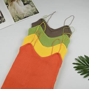 Débardeurs solides sans manches à bretelles spaghetti et col en O pour femmes, hauts unis coupe ajustée pour femmes, été 2025 - Product Image 5