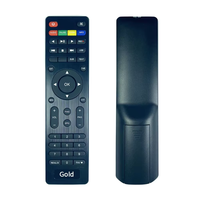 Control Remoto de Alta Calidad con Panel Dorado para Receptor de TV Satelital