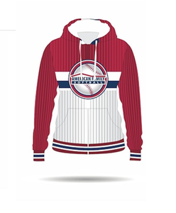 Sweat-shirt à capuche rayé rouge et blanc pour homme, style maillot de baseball, imprimé numéro 23, tenue décontractée sportive, vêtements d'automne - Product Image 3