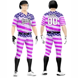 Maillot de Baseball imprimé DTF en gros direct d'usine 2025 nouveau Design impression par sublimation uniformes de Baseball en tissu luxueux - Product Image 1