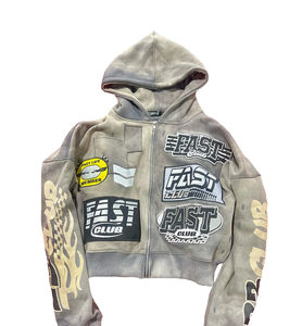 Tendance Mode Usine Meilleur Broderie Zip Up Hoodies Nouveau Style Logo Personnalisé Couper Et Coudre Bon Prix Hommes Hoodies - Product Image 3