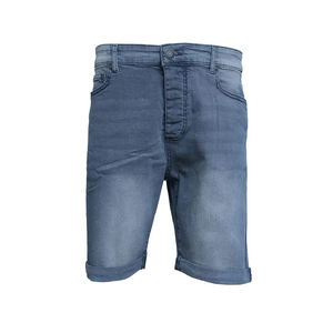Shorts de Mezclilla de Tela Premium de Alta Calidad para Hombre con Impresión de Etiqueta de Talla Personalizada, Shorts de Moda Urbana para Hombre - Product Image 1