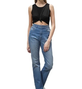 Moda personalizada su propio diseño al por mayor algodón gimnasio Color sólido camisetas sin mangas camiseta de las mujeres llanas camisetas sin mangas transpirables - Product Image 1