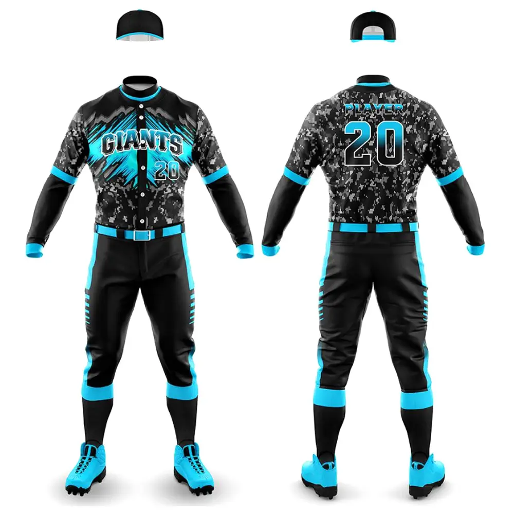 Uniforme de béisbol transpirable de nuevo diseño personalizado para hombres, uniforme de béisbol colorido de último estilo de Benefit Enterprises