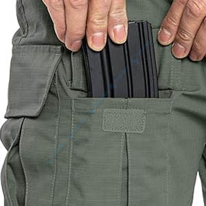 กางเกงยุทธวิธีเอวกลางผ้าฝ้าย100% น้ำหนักเบาผ้าแห้งเร็วออกแบบได้ตามต้องการสำหรับกลางแจ้งแนวยุทธวิธี - Product Image 6