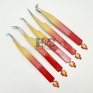 Pinces professionnelles personnalisées en acier inoxydable anti-magnétiques durables pour extensions de cils de vison, prise solide et durable - Product Image 2