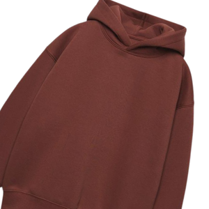 Sweat à capuche unisexe en molleton de coton épais, couleur unie, style streetwear, pour l'hiver, vente en gros - Product Image 4