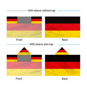 Cape de supporter réversible pour club de football et de flag football, bannière en tissu Oxford doux à séchage rapide - Product Image 4