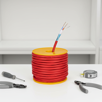 Câble blindé résistant au feu en cuivre pur nu multibrins avec isolation PVC FPLR 2x12AWG 300/300V pour la commande incendie