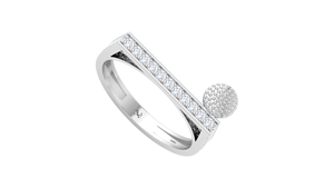 Anillo Étnico de Oro Sólido de 14K para Mujer con 23 Diamantes Naturales de 0.30Ctw, Corte Brillante Redondo y Baño de Rodio - Product Image 6