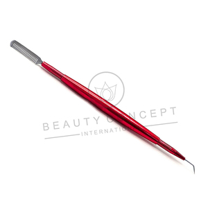 Outils de levage de cils en acier inoxydable de couleur rouge avec emballage personnalisé - Product Image 1