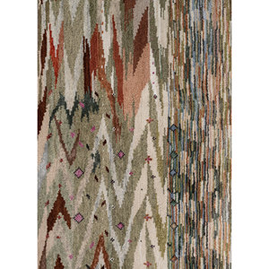 Alfombra de Lana y Seda de Bambú Anudada a Mano Freedom Manchaha Verde con Patrón Geométrico para Uso Doméstico-Les-8394 - Product Image 3