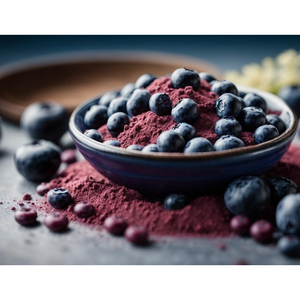 Poudre d'extrait de myrtille séchée par pulvérisation Additif de complément alimentaire naturel à prix réduit à partir de myrtilles fraîches - Product Image 4