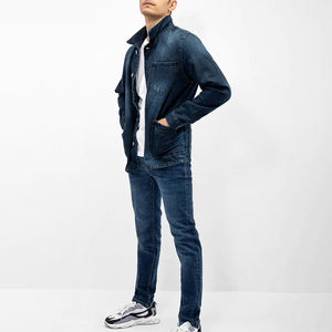 Conjunto de dos piezas ropa de hombre personalizada ropa de calle pantalones vaqueros de mezclilla con chaquetas - Product Image 1