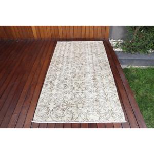 Tapis turc vintage 3,5x6,7 pieds, tapis persan blanc - Product Image 1