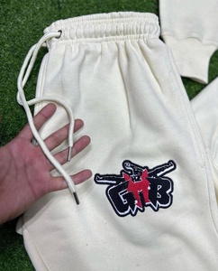 Fully Customize Men Embroidery Tracksuit Oversize Sweatpants And Hoodie Cotton Fleece Tracksuit with Custom Tags Zipper Packing - Product Image 4