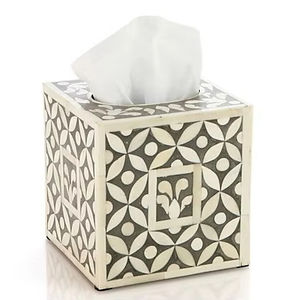 Elegante caja de pañuelos hecha a mano estilo hueso, cubierta de caja de pañuelos decorativa de lujo con incrustaciones de hueso o artesanía de hueso de camello - Product Image 1