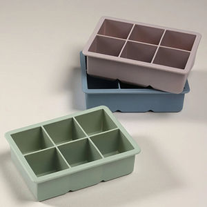 Moules à glaçons carrés en silicone grande taille, vente en gros d'usine, avec couvercle amovible anti-fuite, sans BPA, pour cocktails et whisky - Product Image 2