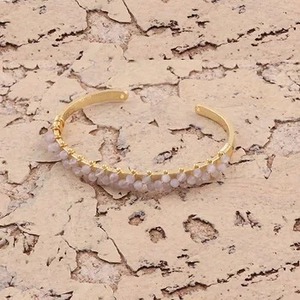 Minimalist <b>Carnelian</b> Beaded <b>Bracelet</b> Handmade Wire Wrapped Gemstone Bangle Gold Plated Adjustable Fashion Bangles - Product Image 6