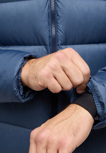 New Arrival Custom Logo 2-<b>Way</b> Zip Adjustable Hem Winter Puffer Jacket Elastic Cuffs With Zip Pockets Outerwear <b>Men's</b> Jackets - Product Image 5