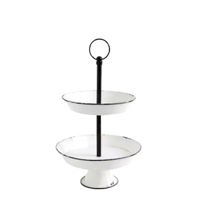 Soporte de pastel de acabado dorado de metal decorativo de lujo con soportes de pastel de centro de mesa de forma curva únicos suministros a granel - Product Image 3