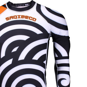 Logo personnalisé Upf 50 + Chemises de compression pour hommes Polyester Rash Guard Bjj Mma Manches longues Surf Maillots de bain Chemises - Product Image 5