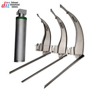 Ensemble de Laryngoscope McCoy réutilisable avec lames à pointe flexible de tailles 1 2 3 et manche moyen certifié CE et marque privée OEM disponible - Product Image 2
