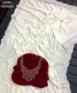 Exclusivo y Elegante Sari de Chifón Jarkhan & Siroski, Nuevo Diseño, Aspecto Exclusivo a Buen Precio - Product Image 5