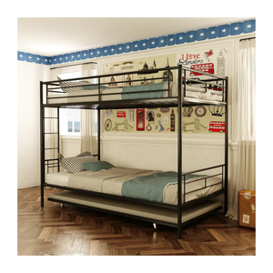 <span class=keywords><strong>Lit</strong></span> superposé d'auberge en métal de luxe pour adultes de haute qualité pour enfants avec toboggan meubles de chambre à coucher lits superposés - Product Image 5