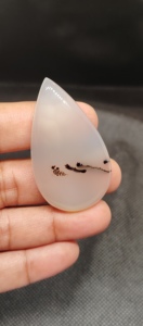 Cabujón de Ágata Blanca Natural de Montana, Piedra Preciosa de Alta Calidad, Compre en Línea, Mayoristas de Piedras Preciosas, Joyería Hecha a Mano en Jaipur - Product Image 3