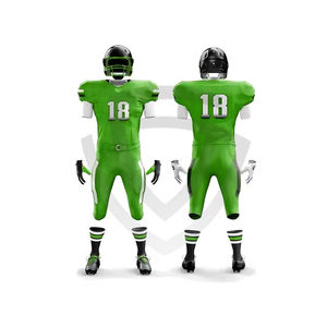 Uniforme de Fútbol Americano Personalizado de Alta Calidad, 100% Poliéster, Diseño Moderno, Conjunto de Camiseta de Manga Corta y Pantalones Cortos Transpirables - Product Image 1