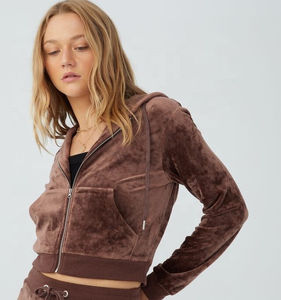 Nouveauté Survêtement en velours personnalisé léger et respirant Super doux Vêtements de sport pour femmes Automne - Product Image 4